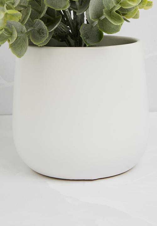 Sixth Floor - Artifical plant ceramic white cermaic pot