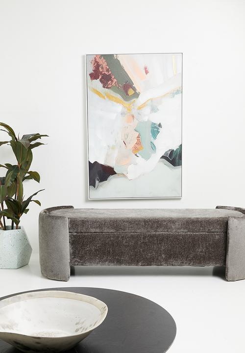 Sixth Floor - Avery storage ottoman - grey