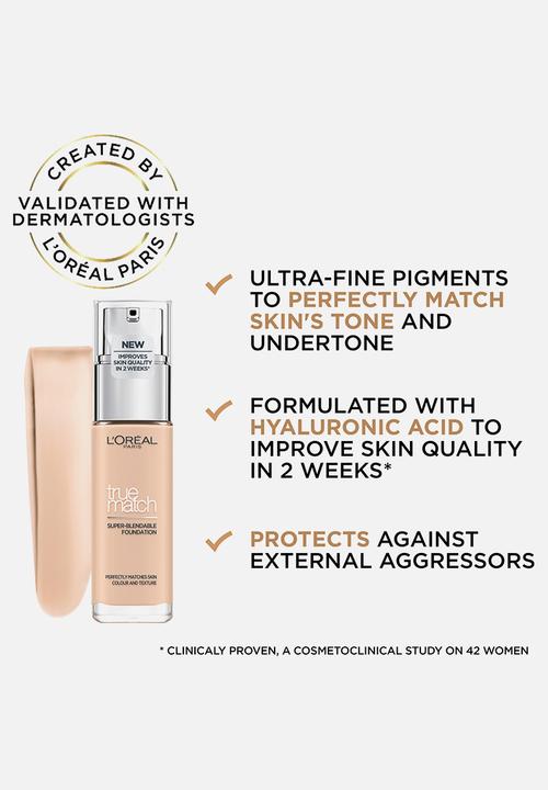 L'Oreal Paris - True Match Liquid Foundation - 1C Ivory Rose
