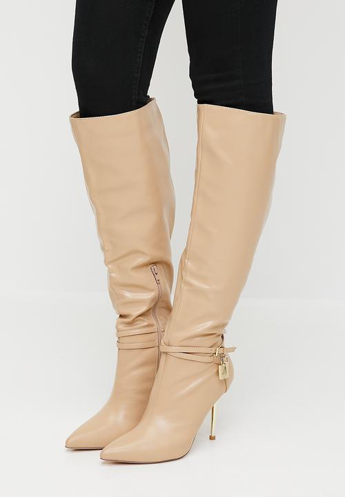 Plum - Colda knee length boot - neutral