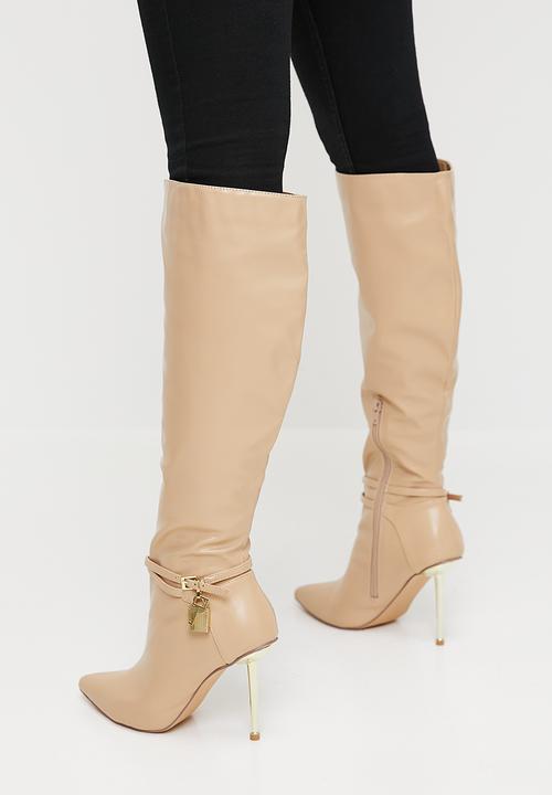 Plum - Colda knee length boot - neutral