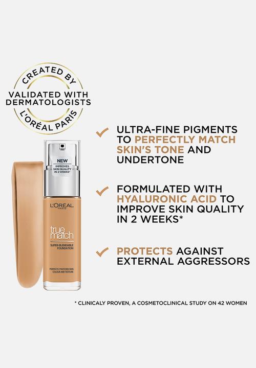 L'Oreal Paris - True Match Liquid Foundation - 6.5W Caramel