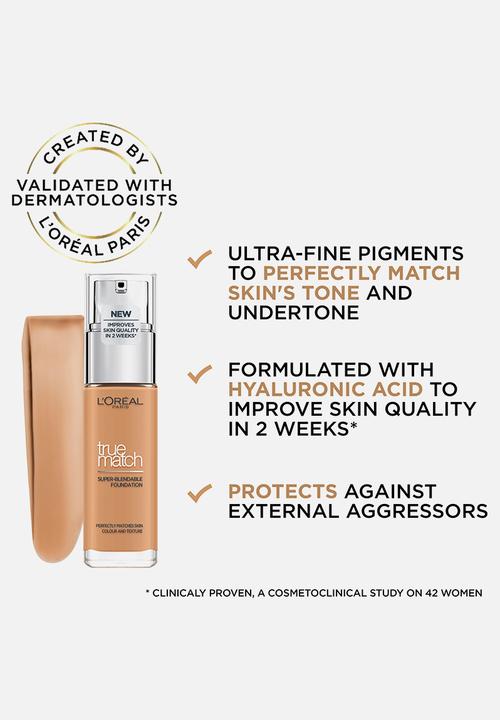L'Oreal Paris - True Match Liquid Foundation - 7W Golden Amber
