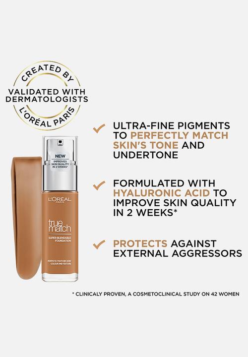 L'Oreal Paris - True Match Liquid Foundation - 8C Nut Brown