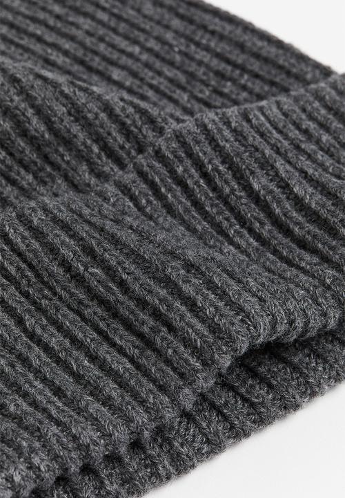 H&M - Rib-knit hat - dark grey