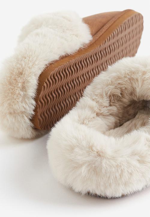 H&M - Warm-lined slippers - brown