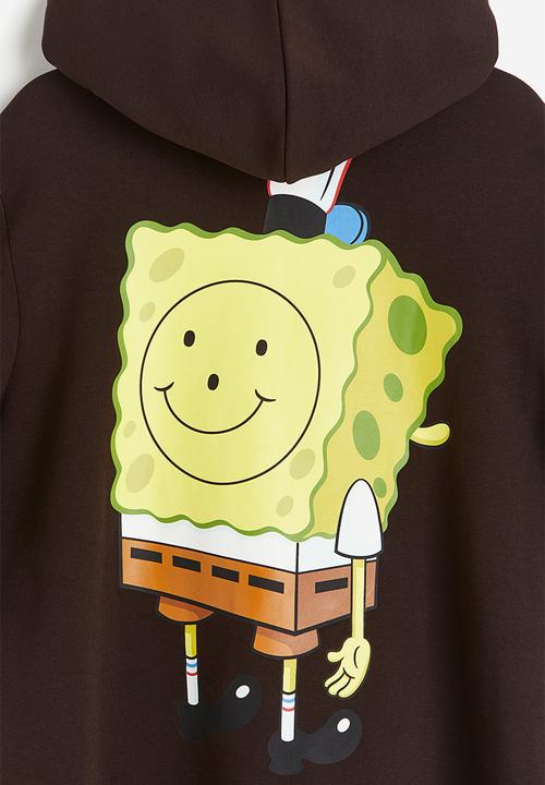 H&M - Regular fit hoodie - brown/spongebob