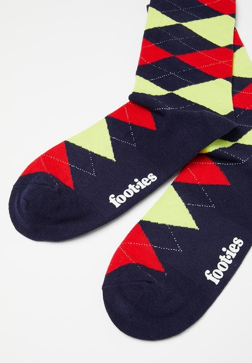 Foot-ies - Argyle Organic Cotton Sock - Navy