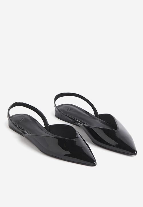H&M - Patent slingbacks - black