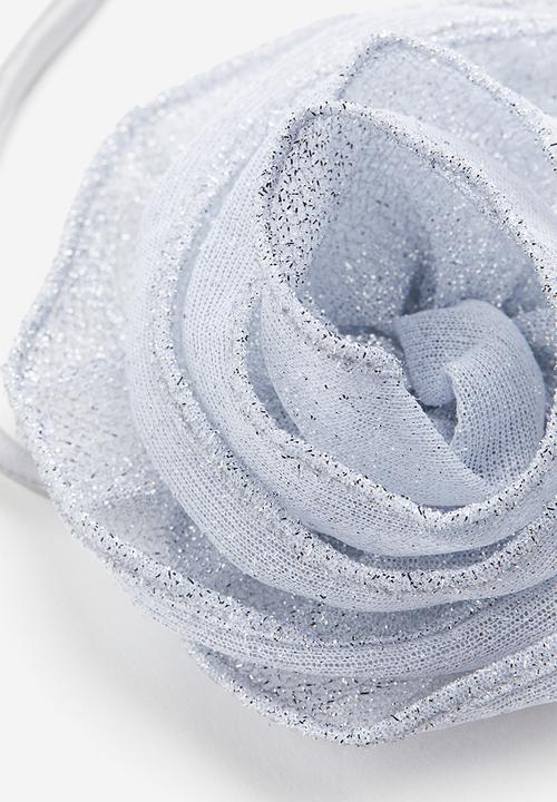 H&M - Appliquéd scarf necklace - silver
