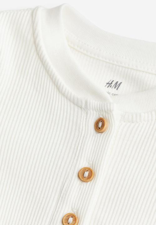H&M - 2 piece cotton set - dark grey checked