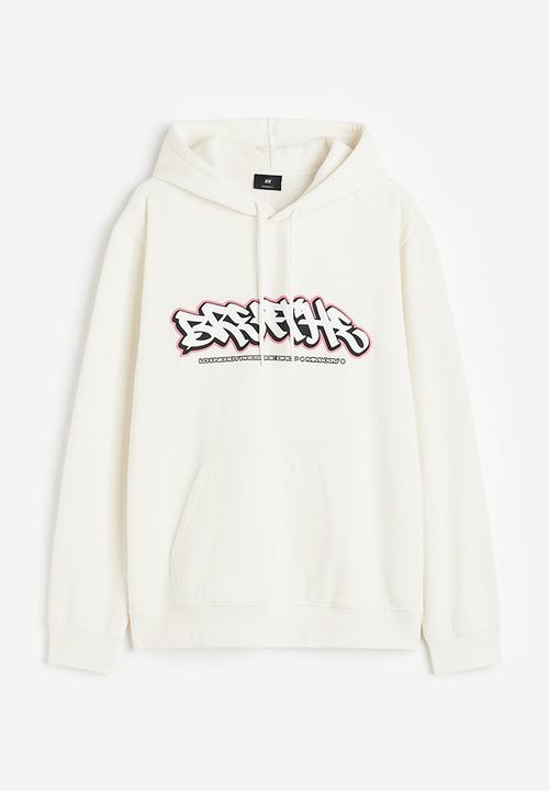 H&M - Regular fit hoodie - cream/breathe