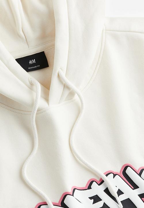 H&M - Regular fit hoodie - cream/breathe