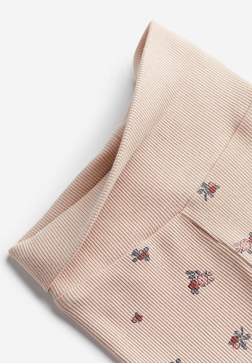 H&M - 2 piece cotton set - dusty pink floral