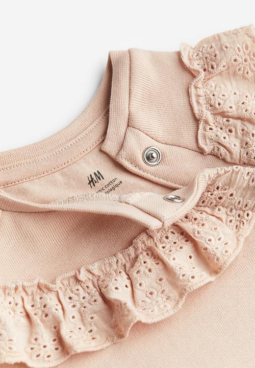 H&M - 2 piece cotton set - dusty pink floral