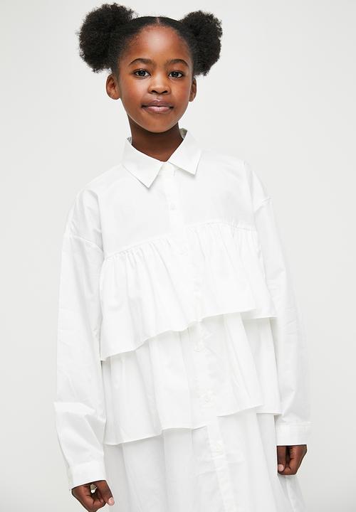 Pop Candy - Tiered dress - white