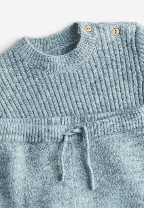 H&M - 2 piece knitted set - blue marl 