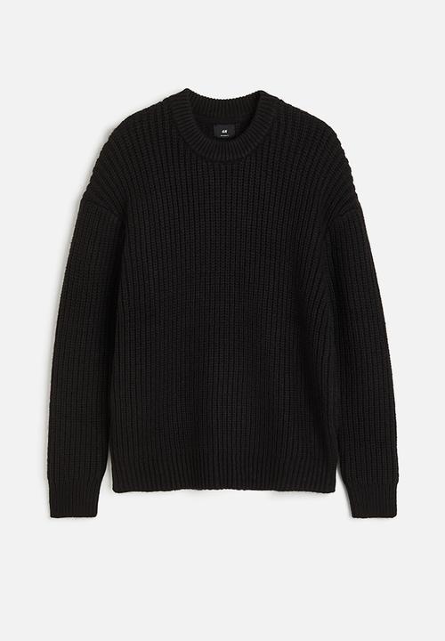 H&M - Loose fit rib-knit jumper - black