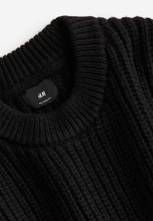 H&M - Loose fit rib-knit jumper - black