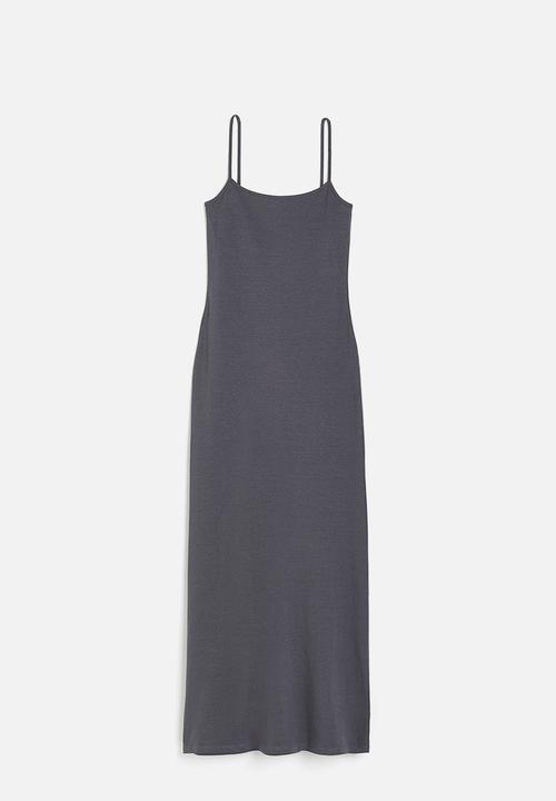 H&M - Jersey strappy dress - dark grey