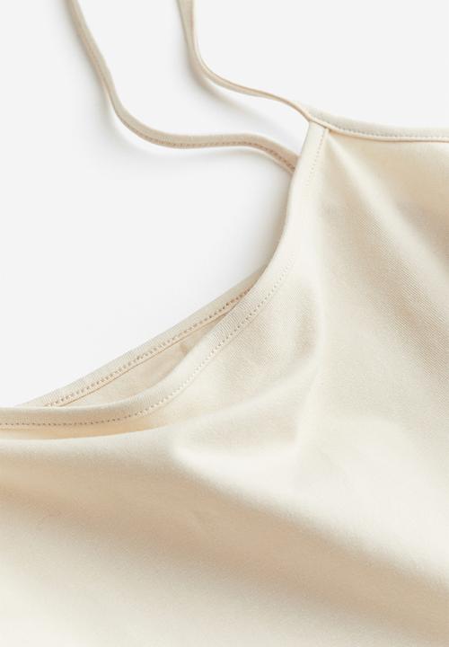 H&M - Jersey strappy dress - light beige 