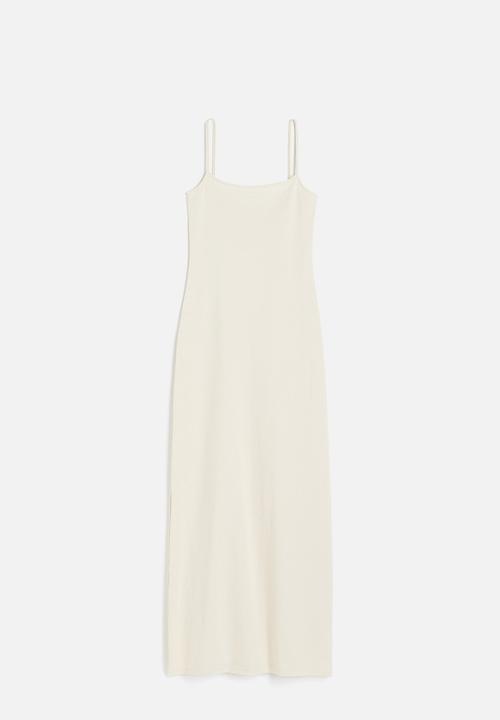 H&M - Jersey strappy dress - light beige 