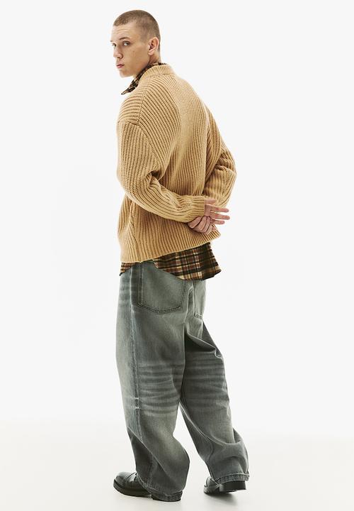H&M - Loose fit rib-knit jumper - dark beige
