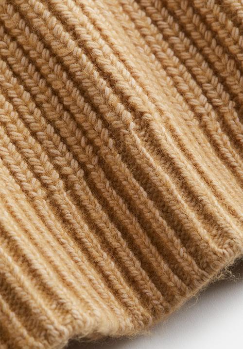 H&M - Loose fit rib-knit jumper - dark beige