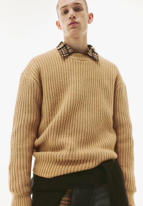 H&M - Loose fit rib-knit jumper - dark beige