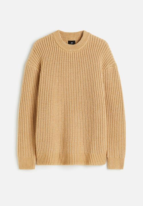 H&M - Loose fit rib-knit jumper - dark beige