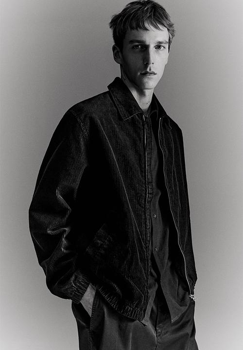 H&M - Loose fit corduroy shacket - black