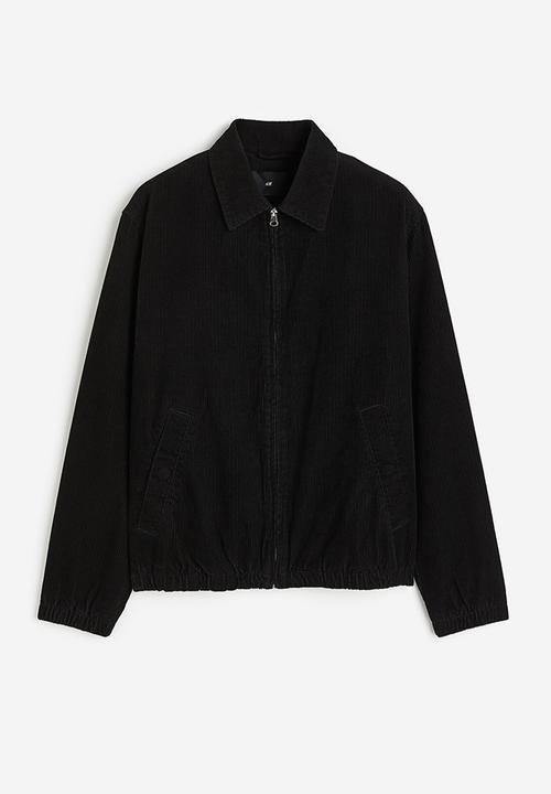 H&M - Loose fit corduroy shacket - black
