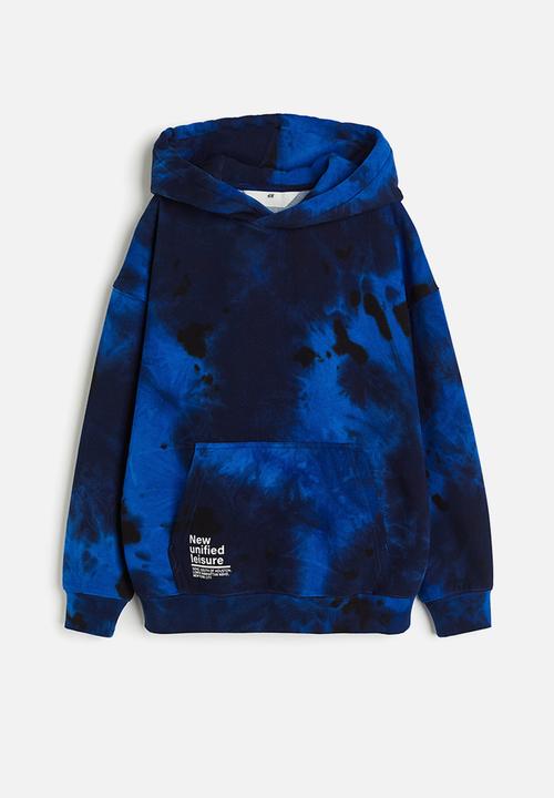 H&M - Hoodie - blue & tie-dye