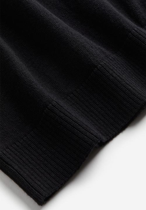 H&M - Cotton polo-neck jumper - black
