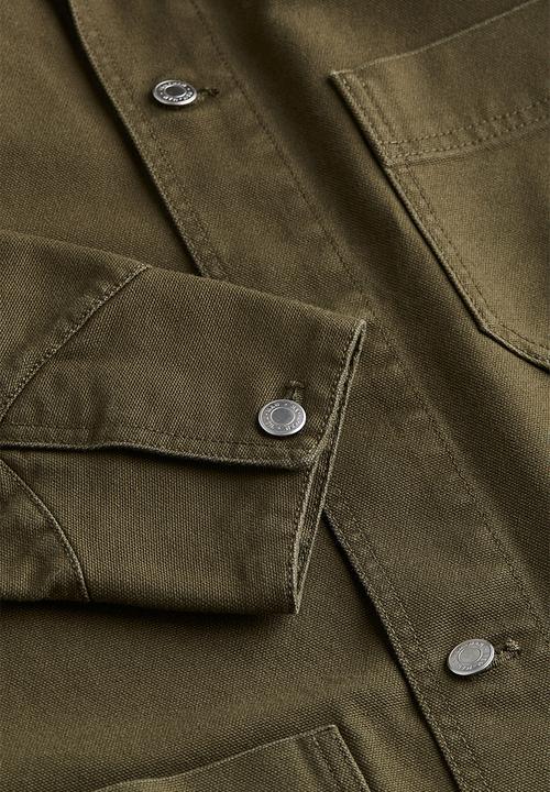 H&M - Regular fit canvas shacket - khaki green