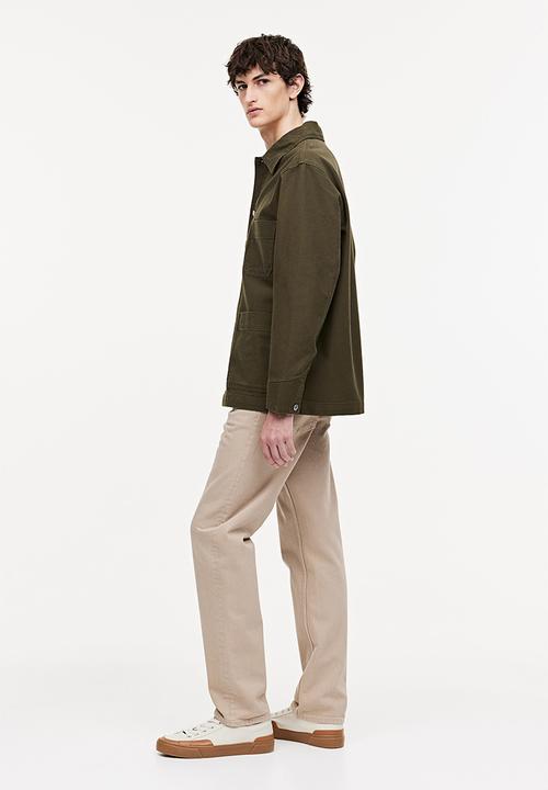 H&M - Regular fit canvas shacket - khaki green