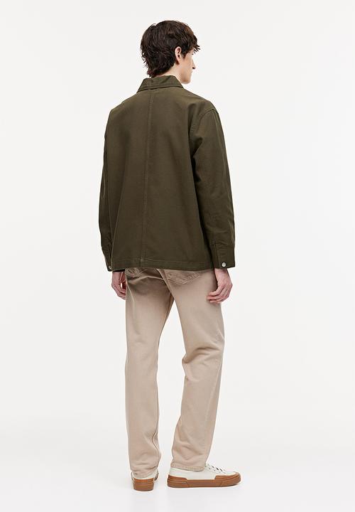 H&M - Regular fit canvas shacket - khaki green