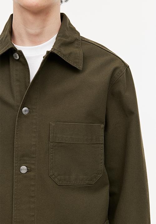 H&M - Regular fit canvas shacket - khaki green