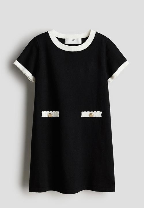 H&M - Fine-knit cotton dress - black