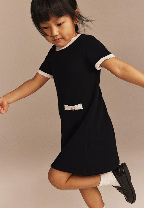 H&M - Fine-knit cotton dress - black