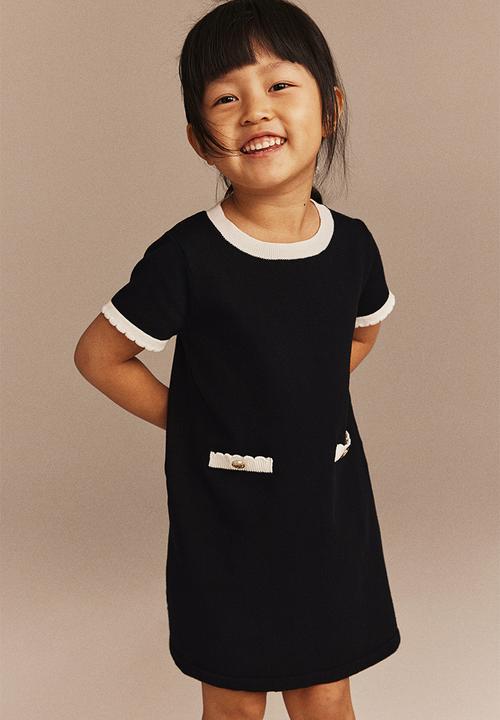 H&M - Fine-knit cotton dress - black