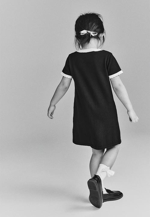 H&M - Fine-knit cotton dress - black