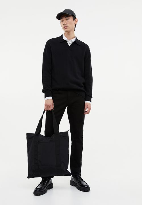 H&M - Regular fit cotton polo shirt - black