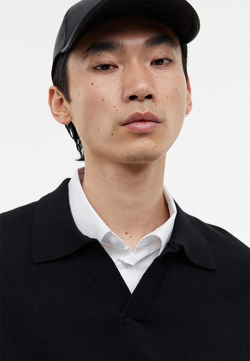 H&M - Regular fit cotton polo shirt - black