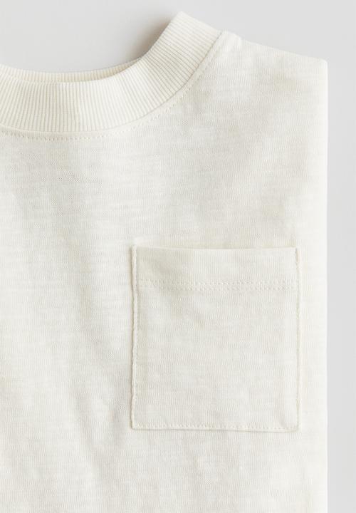 H&M - Long-sleeved slub jersey t-shirt - white