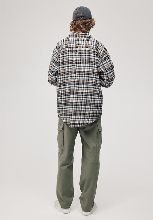 H&M - Regular fit cargo trousers - sage green
