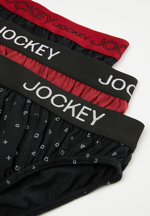 Jockey - 3 Pack fancy boys jockey brief - multi 