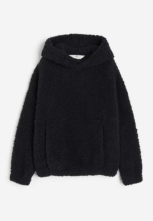 H&M - Teddy hoodie - black