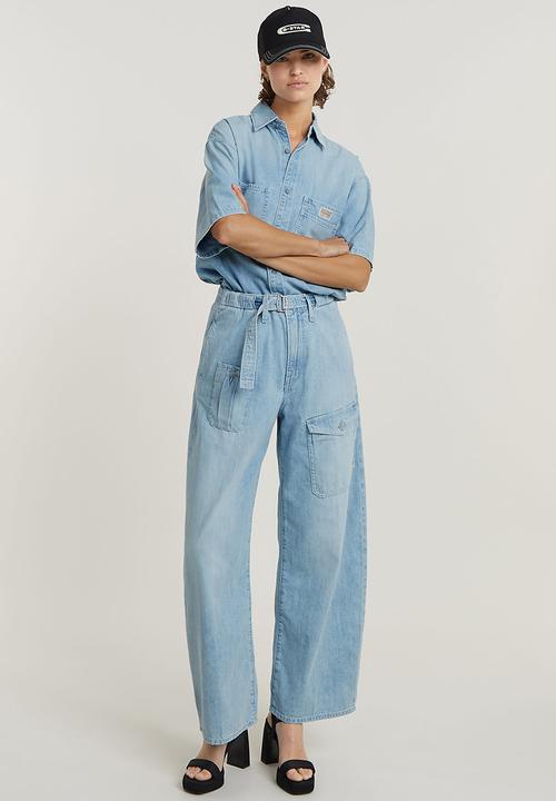 G-STAR - Belted Cargo Loose Wmn - sun faded blue mist