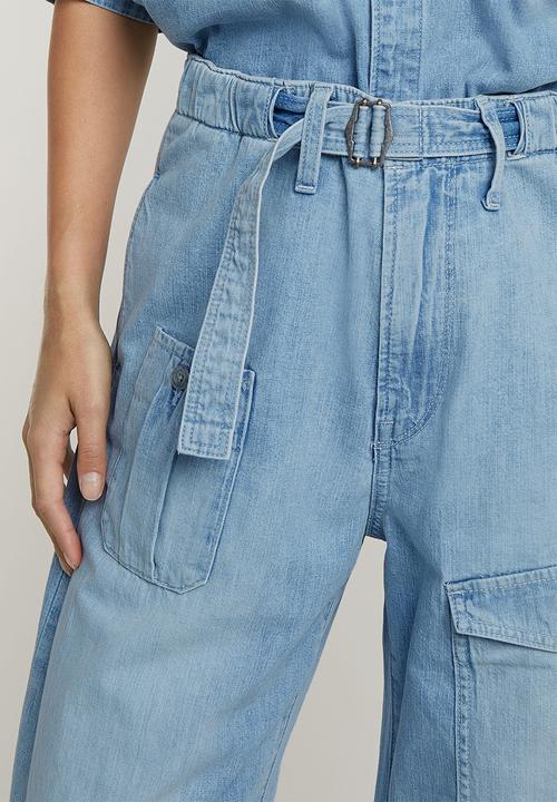G-STAR - Belted Cargo Loose Wmn - sun faded blue mist